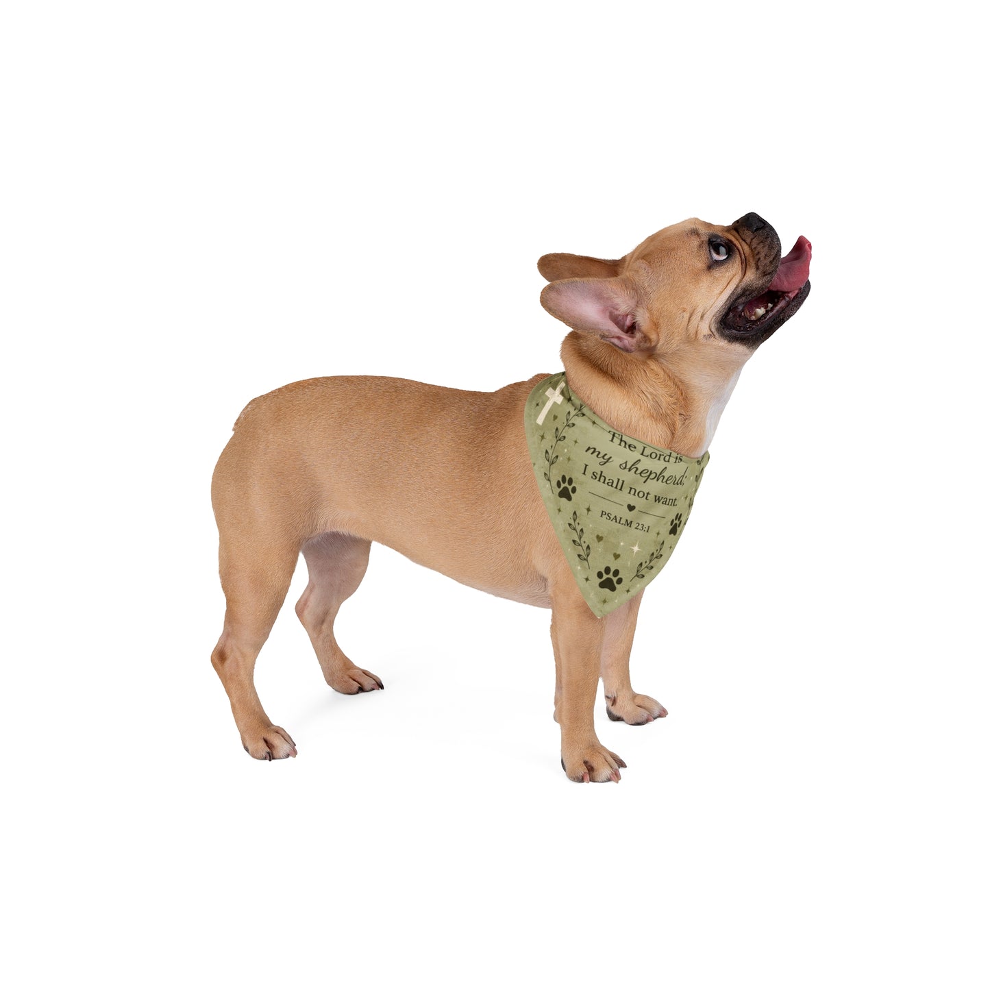 Faithful Friend Pet Bandana — "The Lord is my shepherd" Psalm 23:1 Christian Dog Bandana