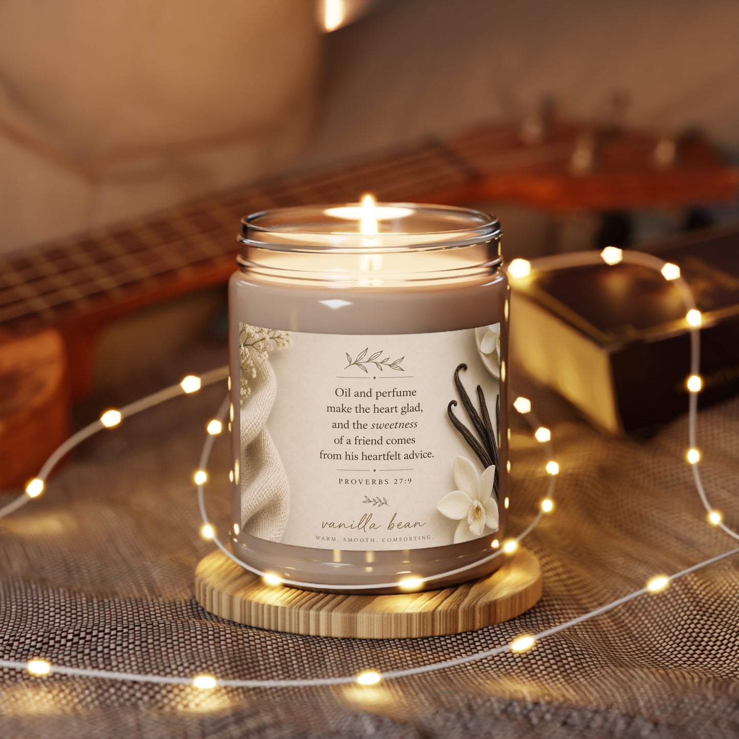 Scented Soy Candles with White Lid, 9oz