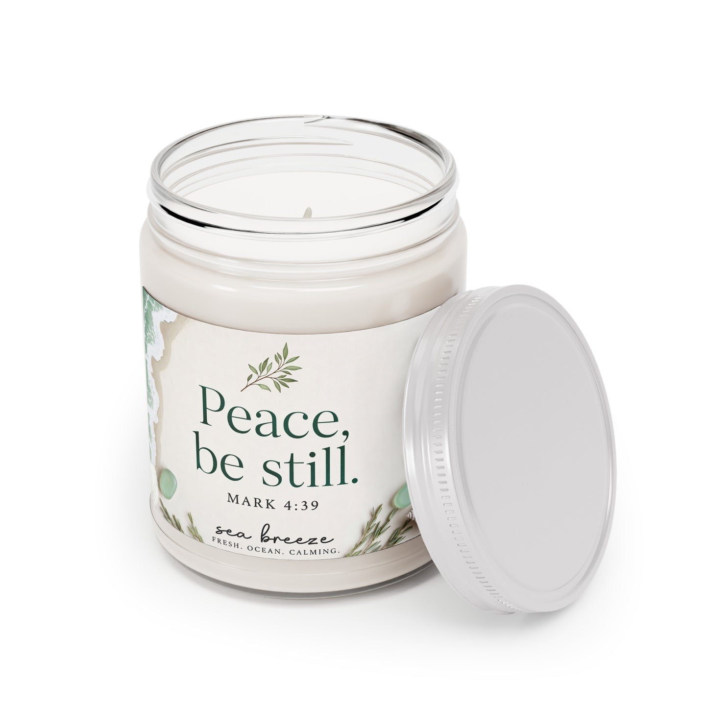 Scented Soy Candles with White Lid, 9oz