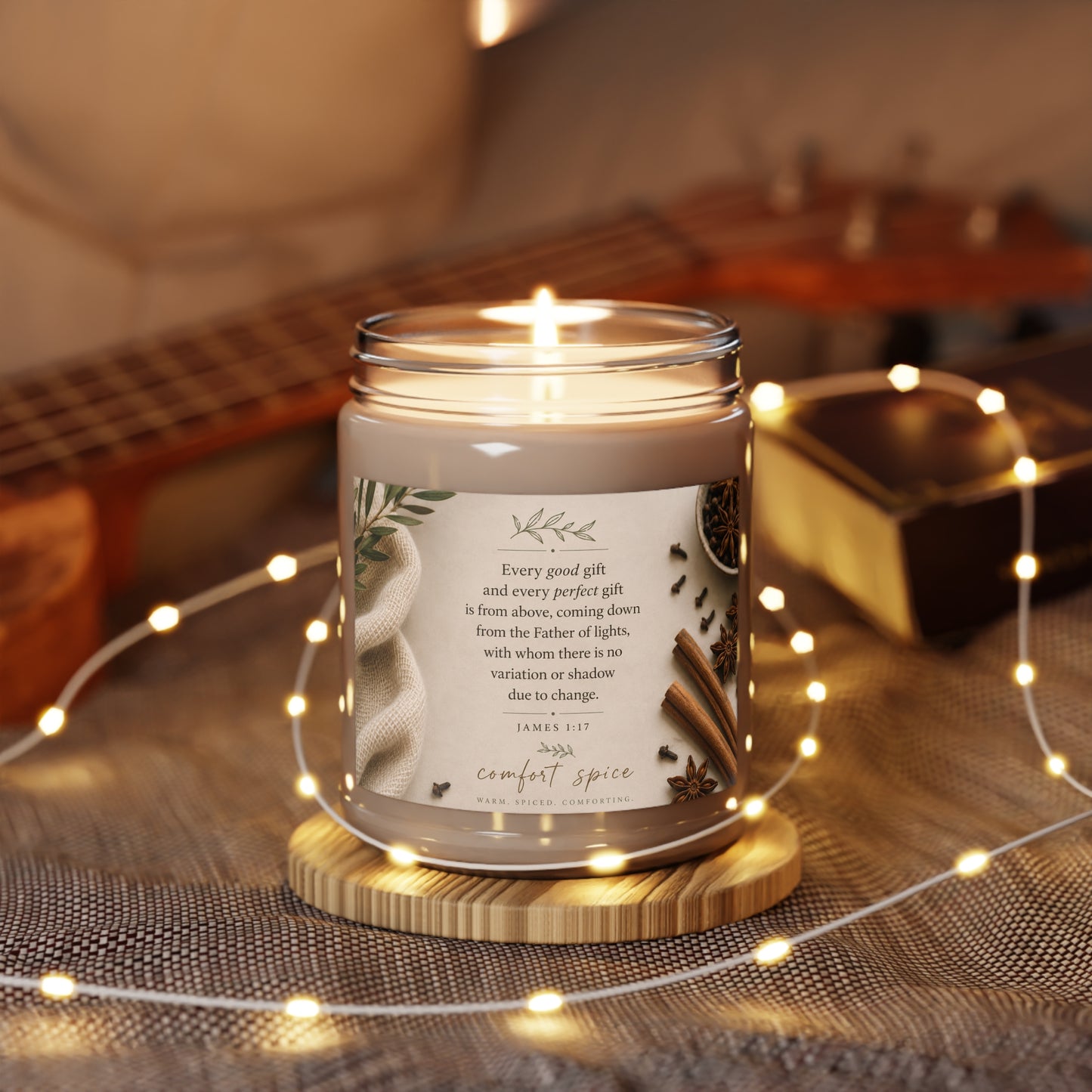 Scented Soy Candles with White Lid, 9oz