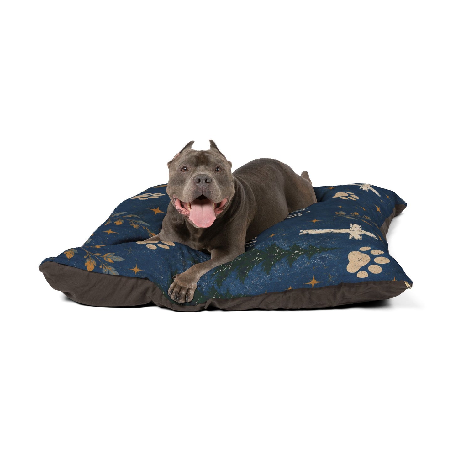 Christian Pet Bed – “Great is Thy Faithfulness” Paw Print Scripture Pillow (Lamentations 3:22-23)