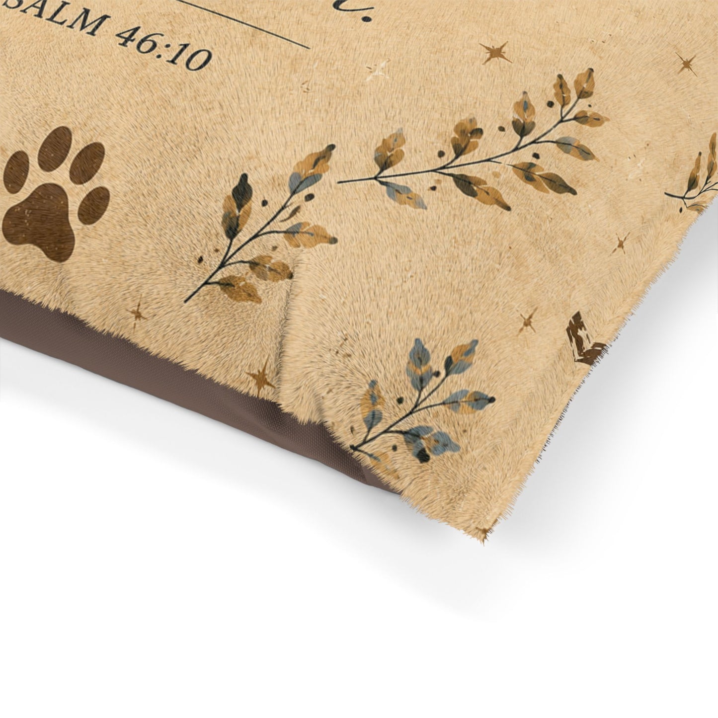 Be Still Psalm 46:10 Pet Bed — Christian Faith-Inspired Dog & Cat Cushion
