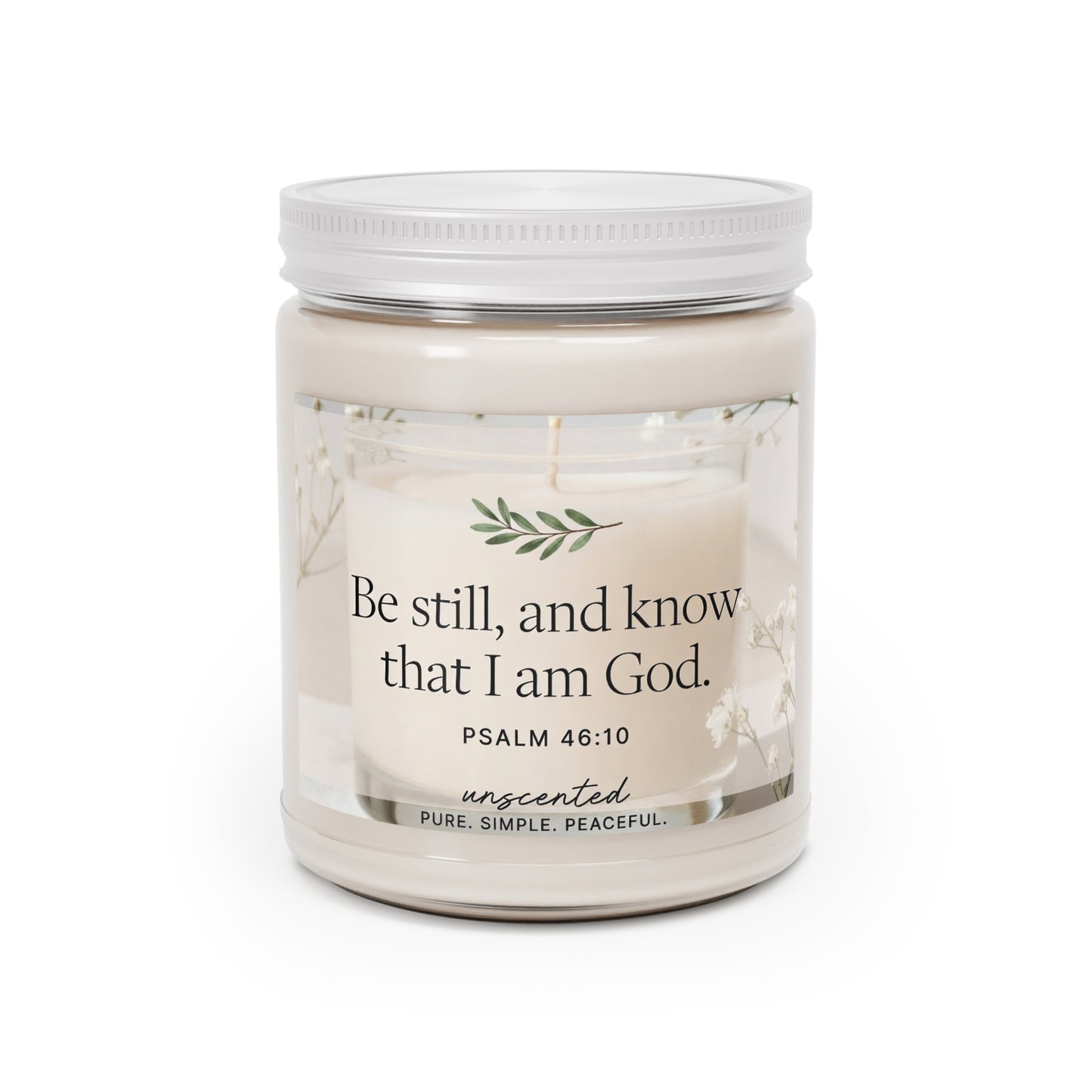 Scented Soy Candles with White Lid, 9oz