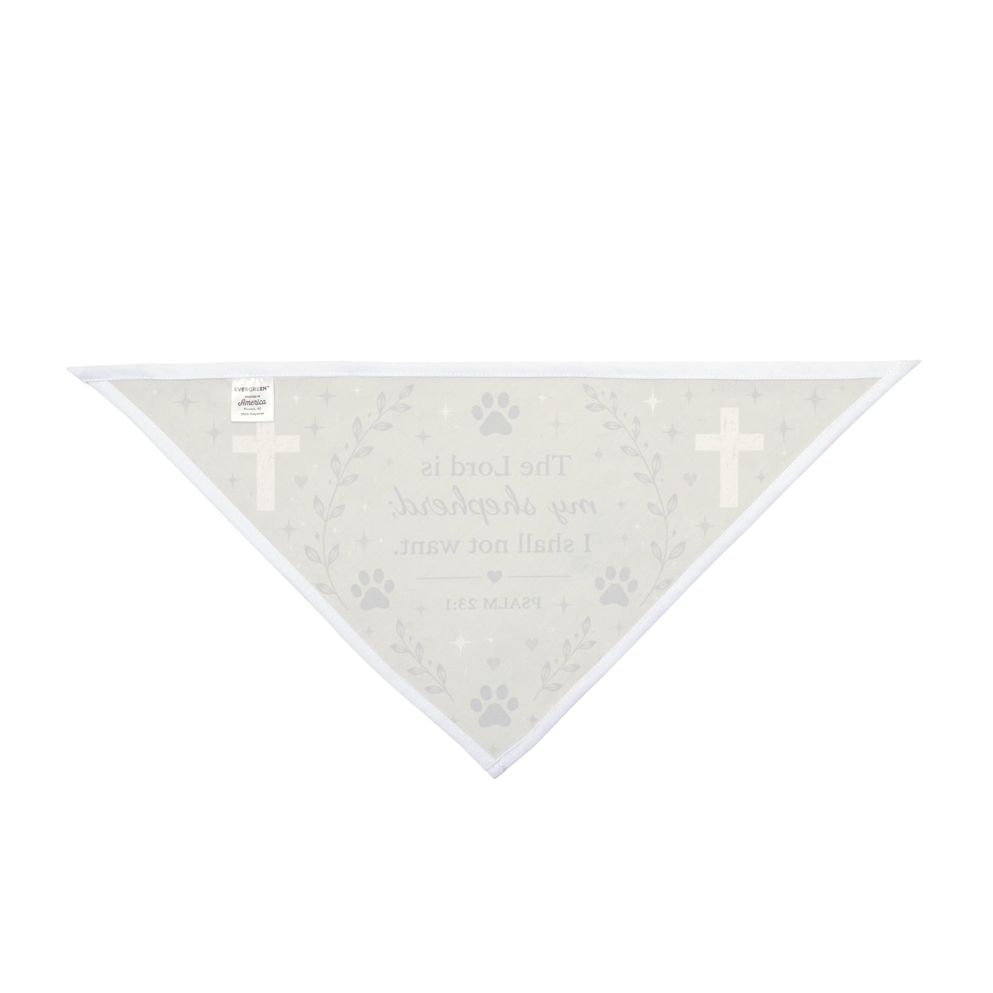 Faithful Friend Pet Bandana — "The Lord is my shepherd" Psalm 23:1 Christian Dog Bandana