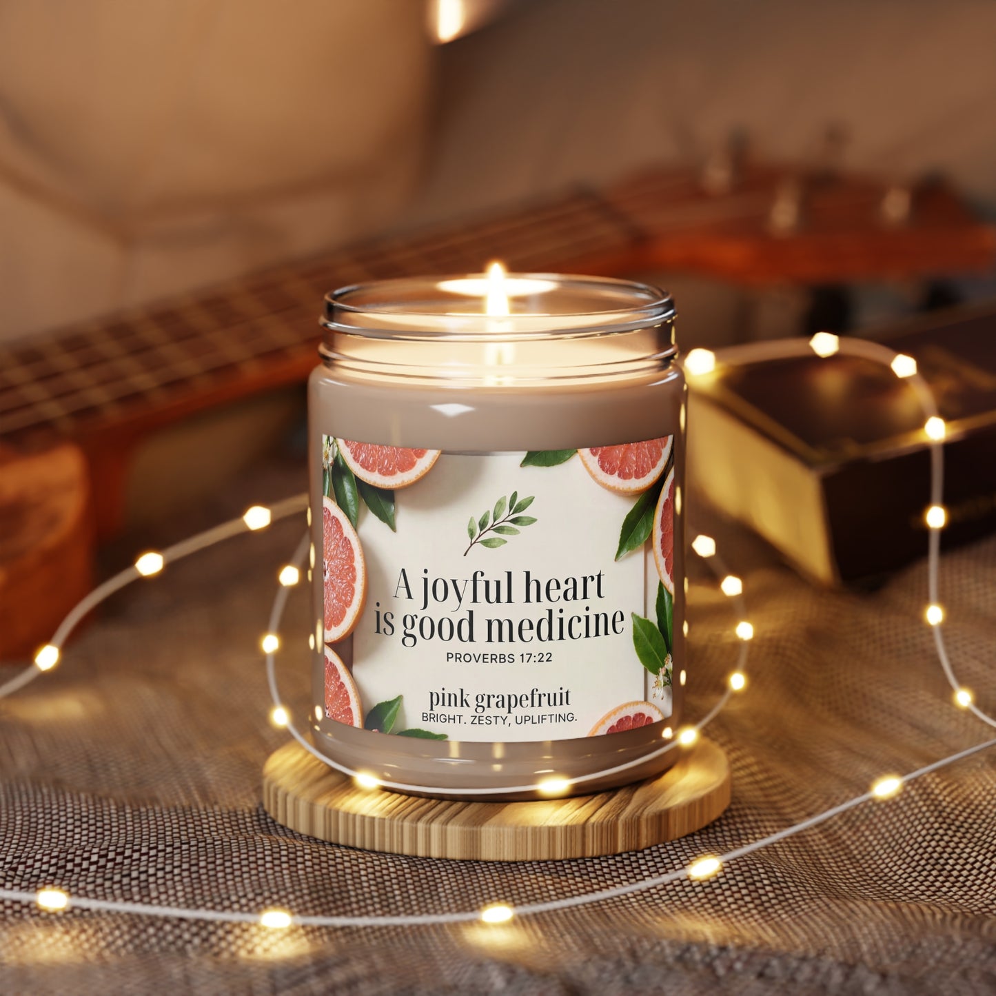 Scented Soy Candles with White Lid, 9oz