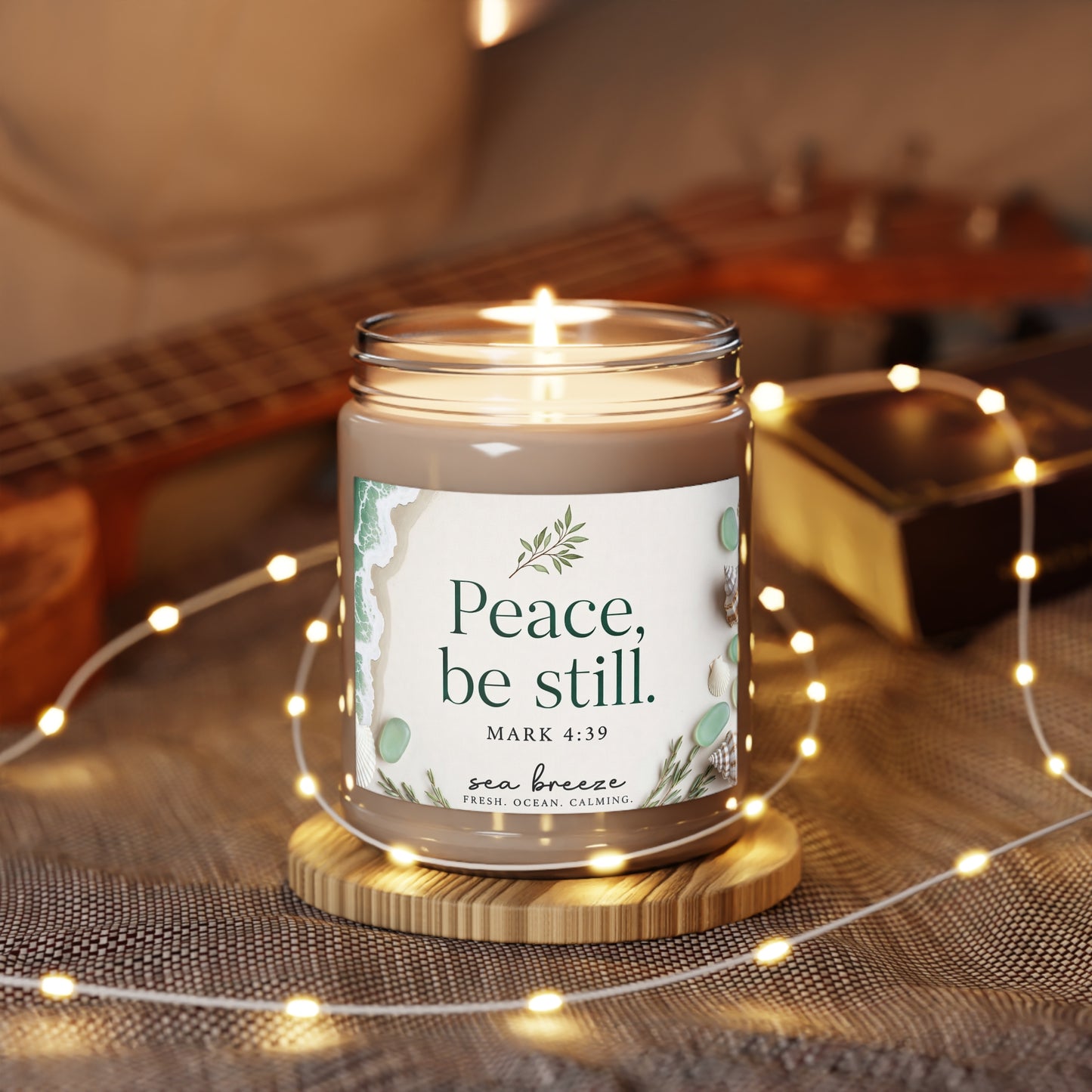 Scented Soy Candles with White Lid, 9oz