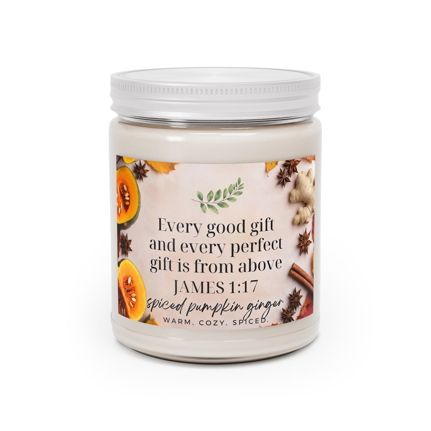 Scented Soy Candles with White Lid, 9oz