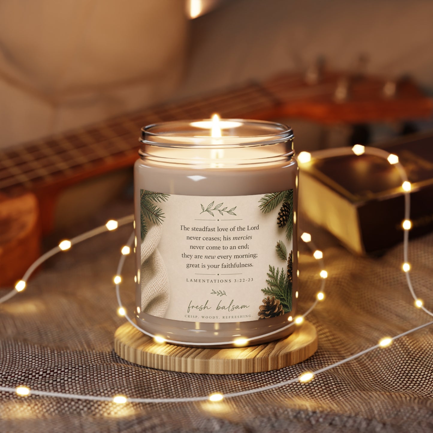 Scented Soy Candles with White Lid, 9oz