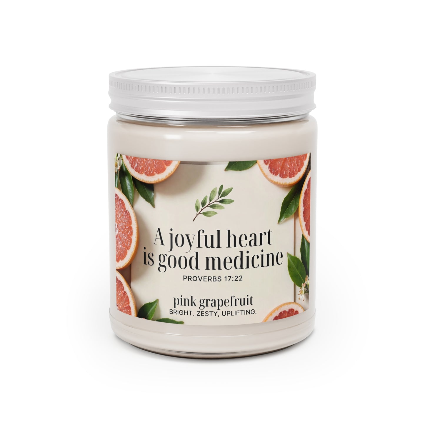 Scented Soy Candles with White Lid, 9oz