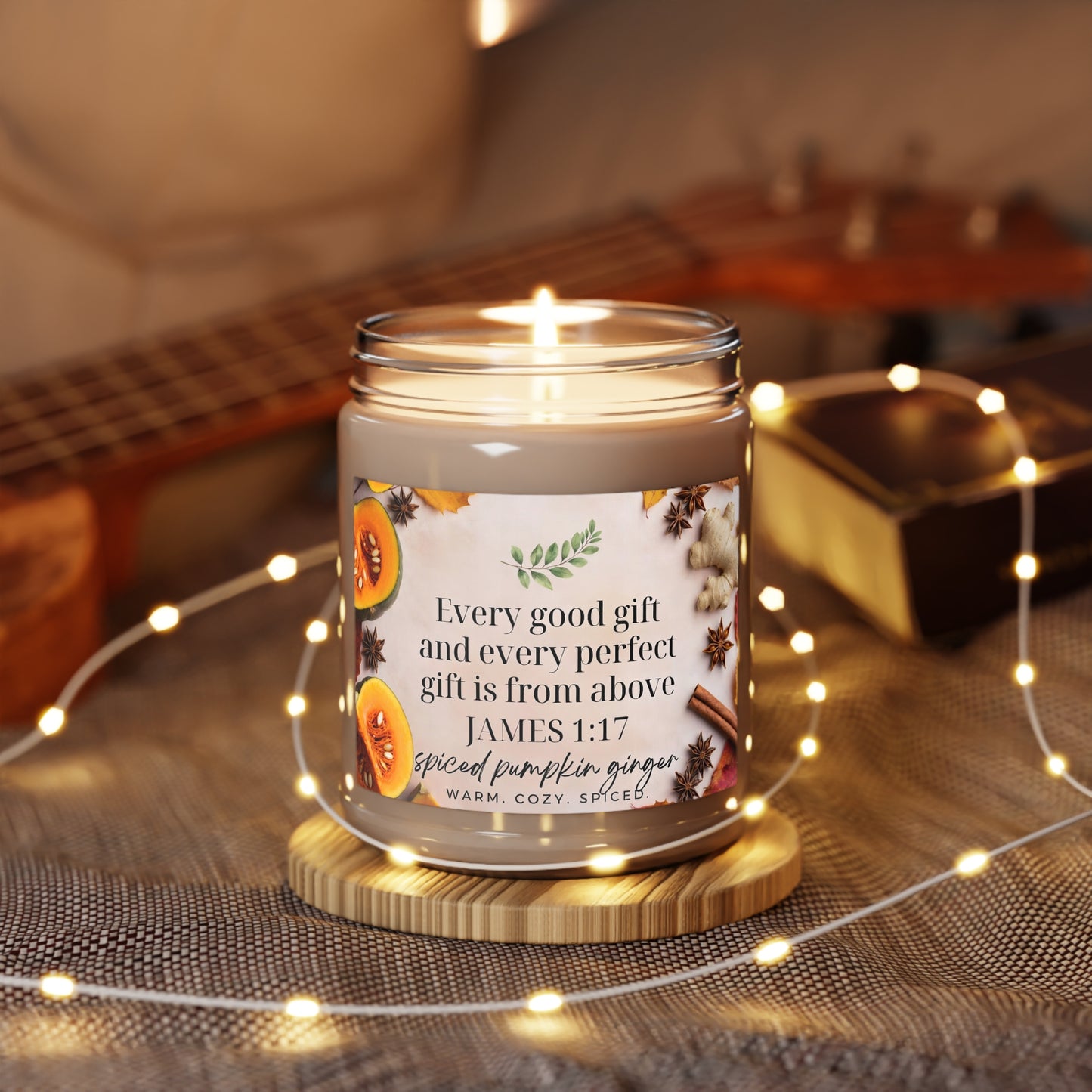 Scented Soy Candles with White Lid, 9oz