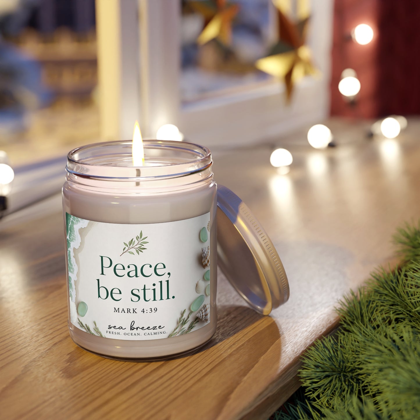 Scented Soy Candles with White Lid, 9oz