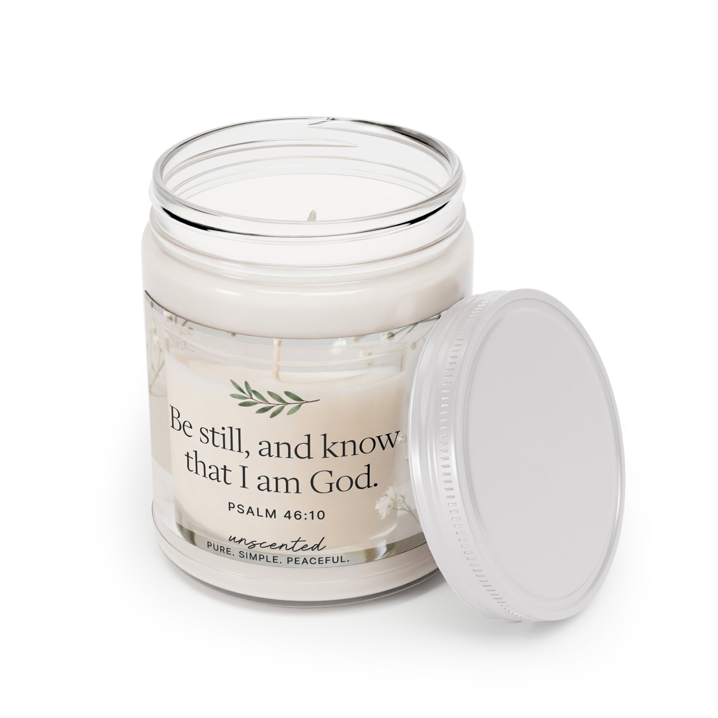 Scented Soy Candles with White Lid, 9oz