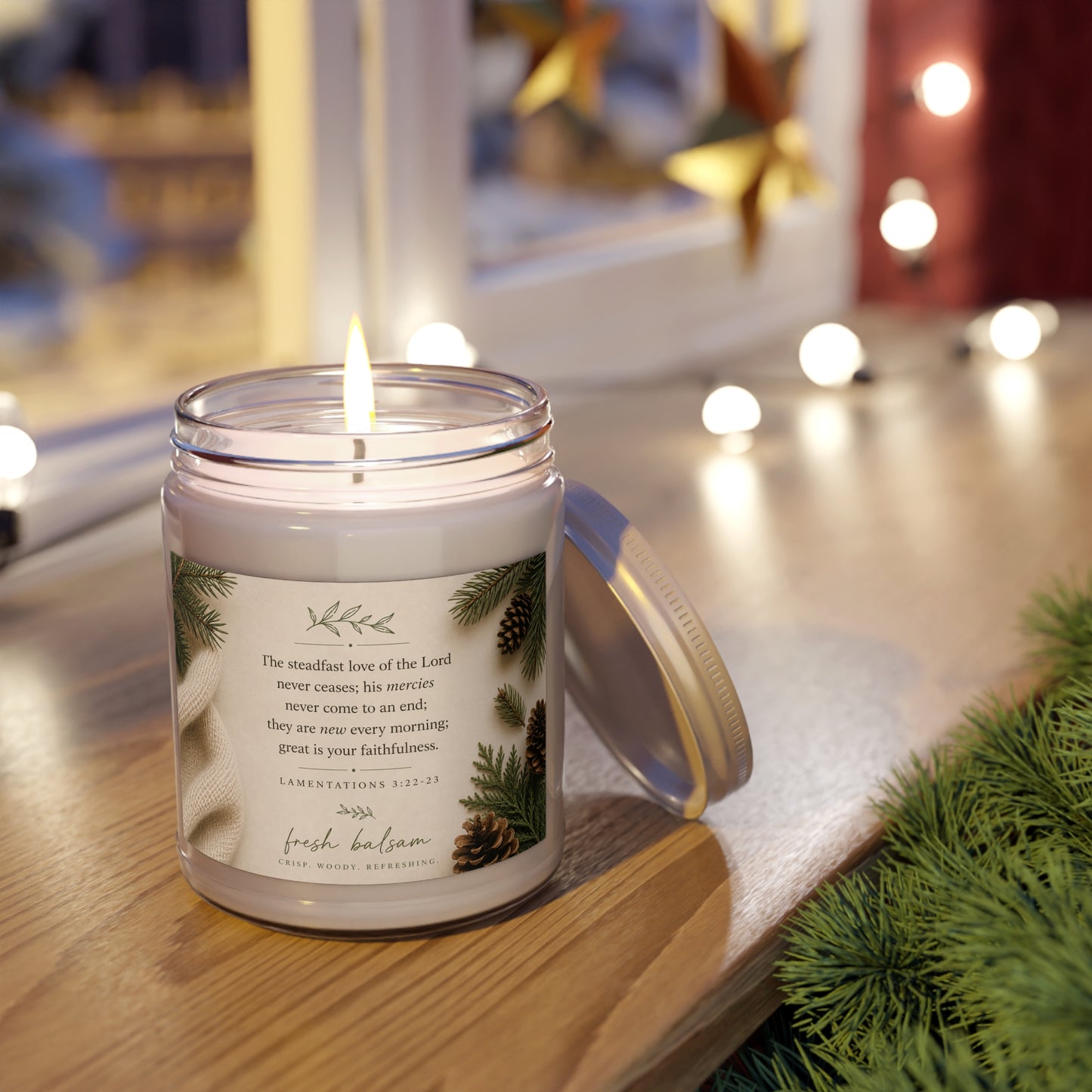 Scented Soy Candles with White Lid, 9oz