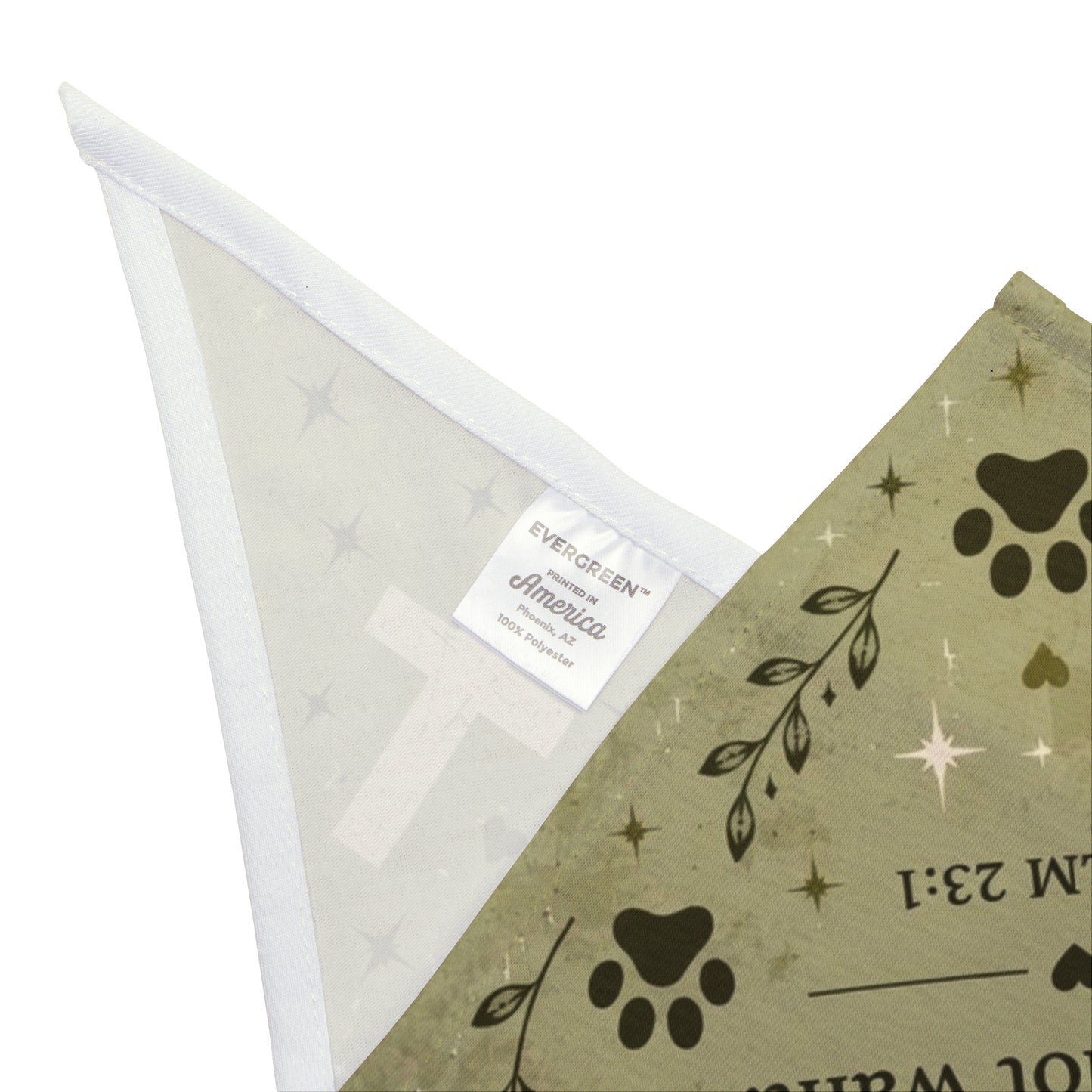 Faithful Friend Pet Bandana — "The Lord is my shepherd" Psalm 23:1 Christian Dog Bandana