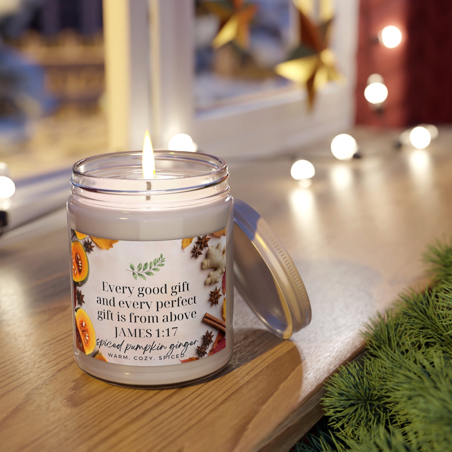 Scented Soy Candles with White Lid, 9oz