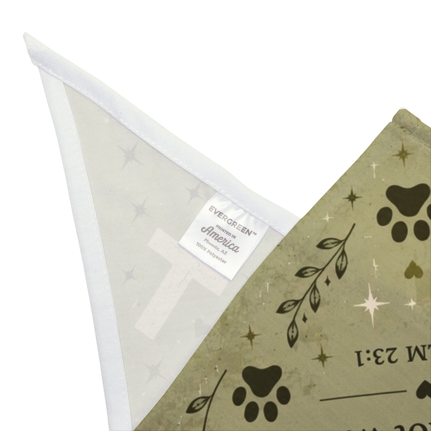 Faithful Friend Pet Bandana — "The Lord is my shepherd" Psalm 23:1 Christian Dog Bandana