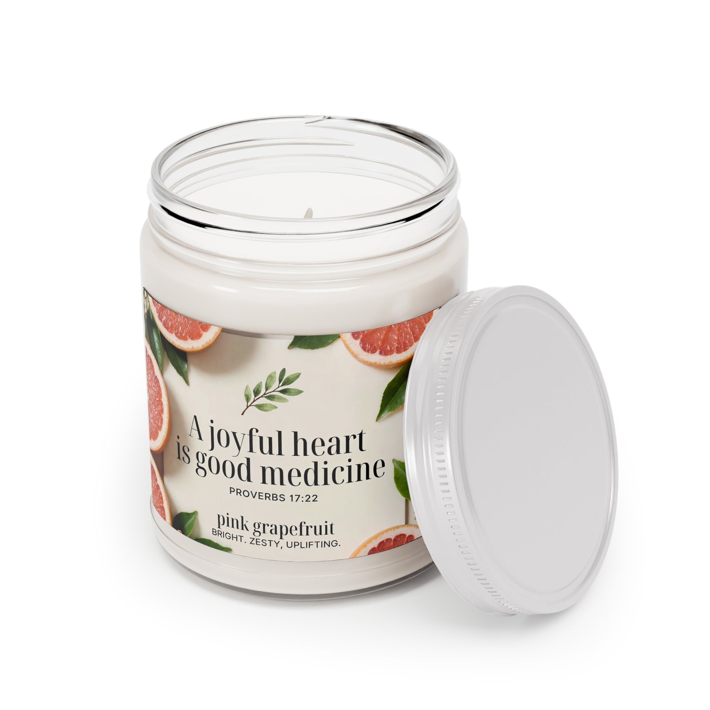 Scented Soy Candles with White Lid, 9oz