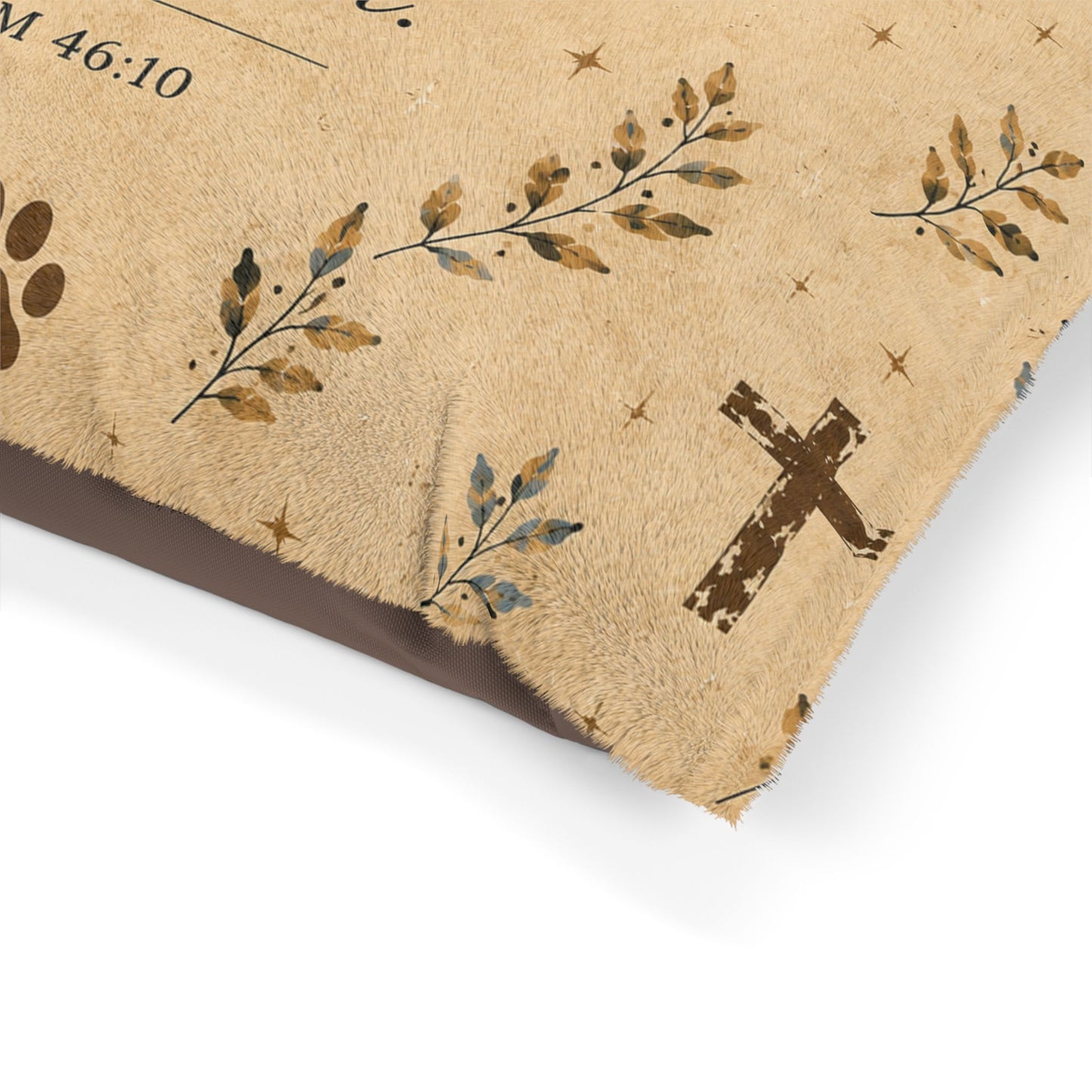 Be Still Psalm 46:10 Pet Bed — Christian Faith-Inspired Dog & Cat Cushion