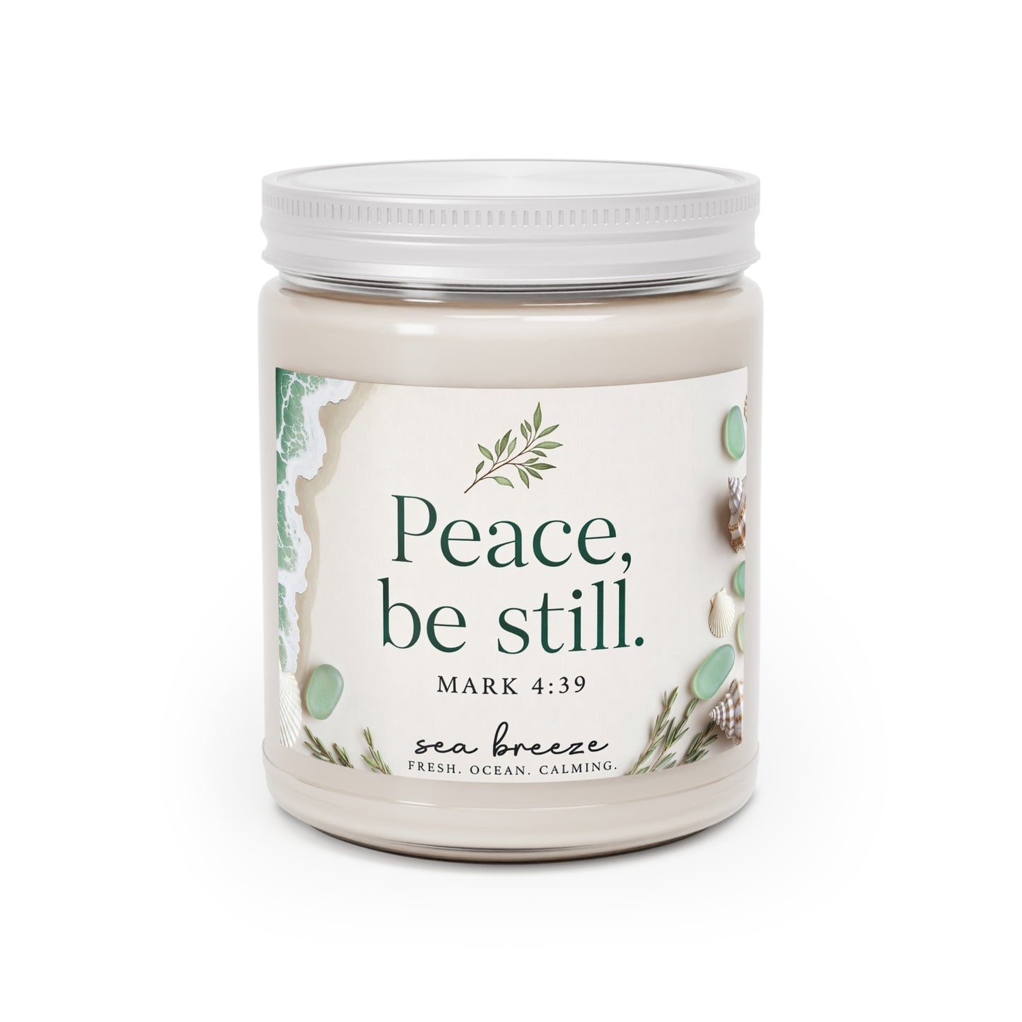 Scented Soy Candles with White Lid, 9oz